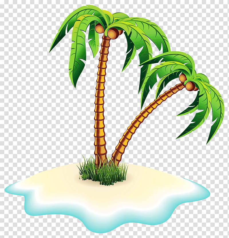 Coconut Leaf Drawing, Palm Trees, Flowerpot, Plant, Houseplant, Terrestrial Plant, Aquarium Decor, Arecales transparent background PNG clipart