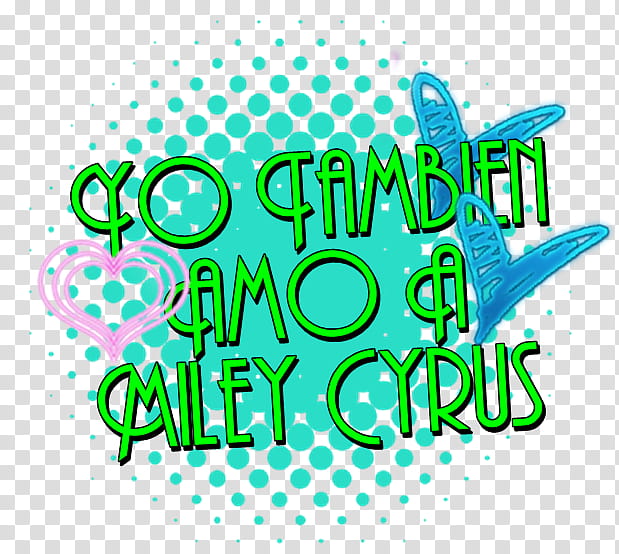 Texto Yo tambien amo a miley cyrus transparent background PNG clipart