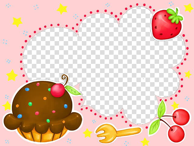 pink and brown cupcakes frame transparent background PNG clipart