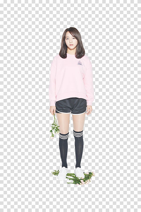 PRODUCE  KIM SE JEONG P, woman standing while holding flowers transparent background PNG clipart