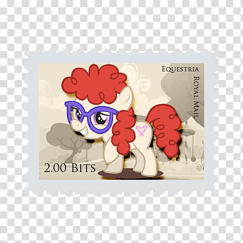 Pony Stamps , white and red My Little Pony character illustratioin transparent background PNG clipart