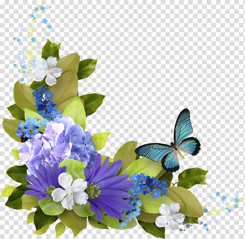 Purple Flower Wreath, Garland, Blue, Butterfly, Chrysanthemum, Floral Design, Artificial Flower, Frames transparent background PNG clipart