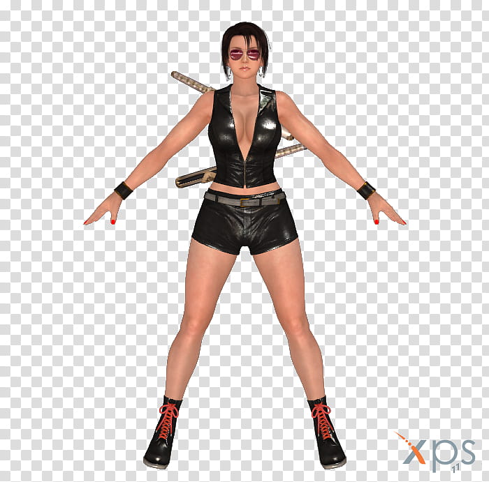 Soul Calibur Taki Short Short Leather Suit Mod transparent background PNG clipart