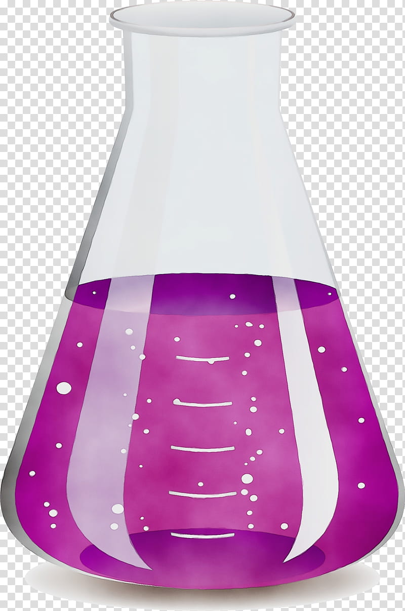 Beaker, Watercolor, Paint, Wet Ink, Laboratory Flasks, Purple, Volumetric Flask, Thermoses transparent background PNG clipart