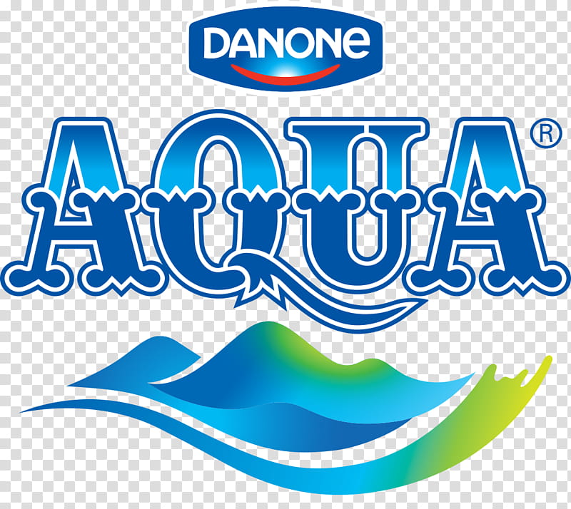 Water, Aqua, Logo, Text, Danone, Mineral Water, Blue, Line transparent background PNG clipart