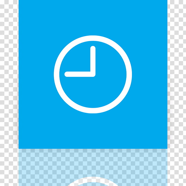 Metro UI Icon Set  Icons, Clock_mirror, blue and white clock icon transparent background PNG clipart