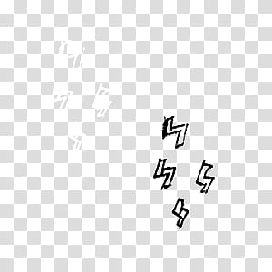 Pcs Brushes, four whit and four black lightning illustration transparent background PNG clipart