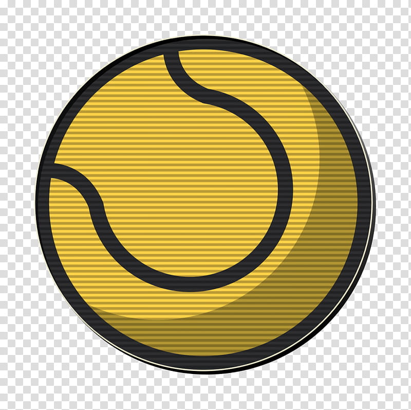 ball icon entertainment icon excercise icon, Sport Icon, Tennis Icon, Yellow, Circle, Line, Symbol, Logo transparent background PNG clipart