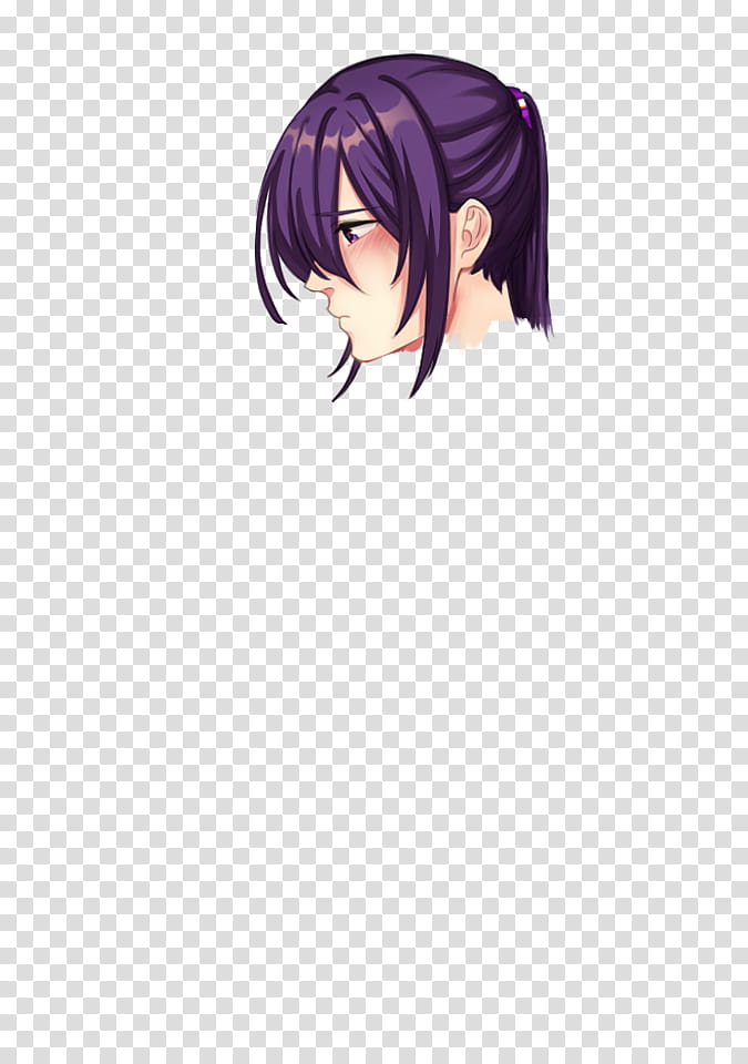 DDLC R All Character Sprites FREE TO USE, purple-haired anime character illustration transparent background PNG clipart