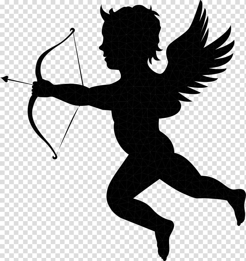 Love Silhouette, Cupid, Drawing, Athletic Dance Move, Archery transparent background PNG clipart