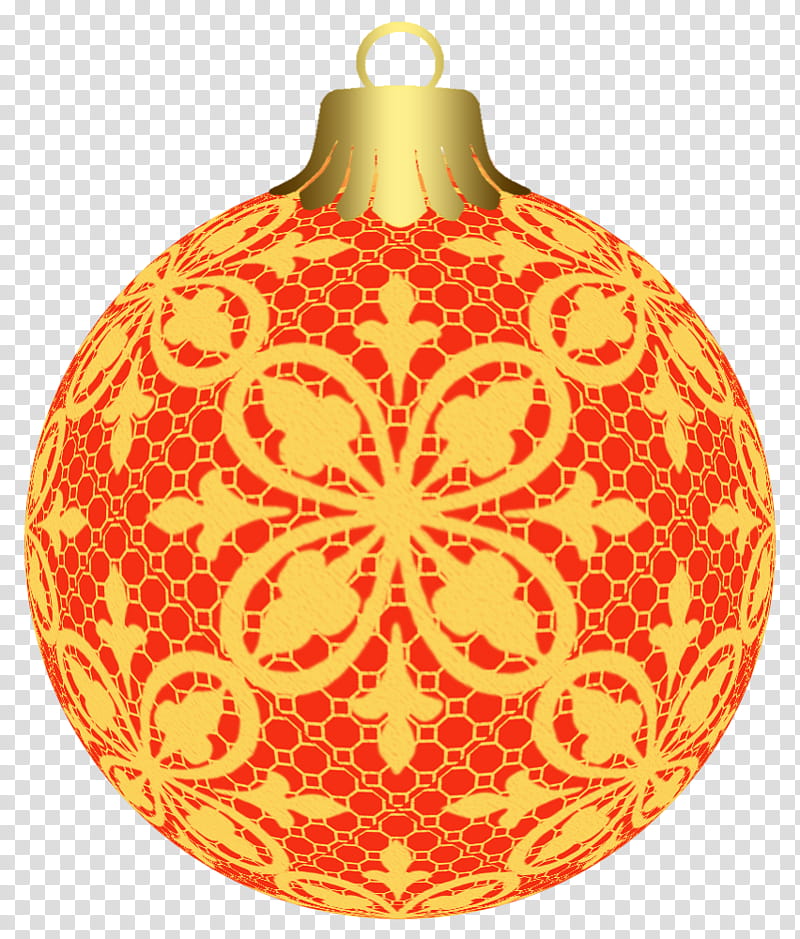 balls lace, red and yellow bauble art transparent background PNG clipart