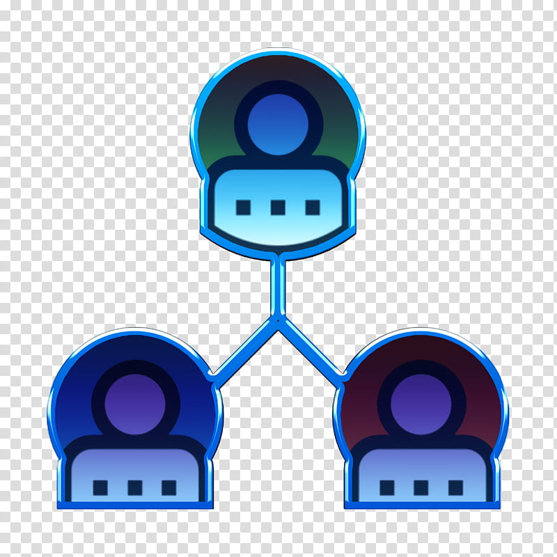 Business and Office icon Team icon Hierarchical structure icon, Technology, Electric Blue, Cable, Electronics Accessory transparent background PNG clipart