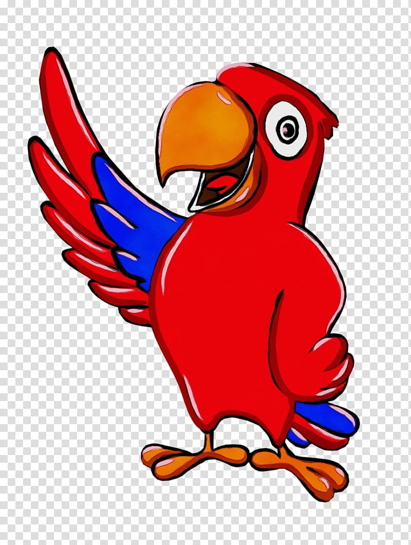 bird beak cartoon macaw parrot, Watercolor, Paint, Wet Ink, Wing transparent background PNG clipart