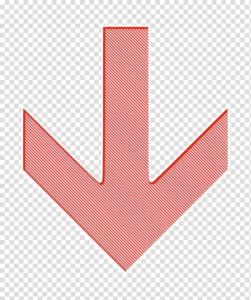 arrow icon down icon, Red, Line, Logo, Hand, Symbol, Gesture transparent background PNG clipart