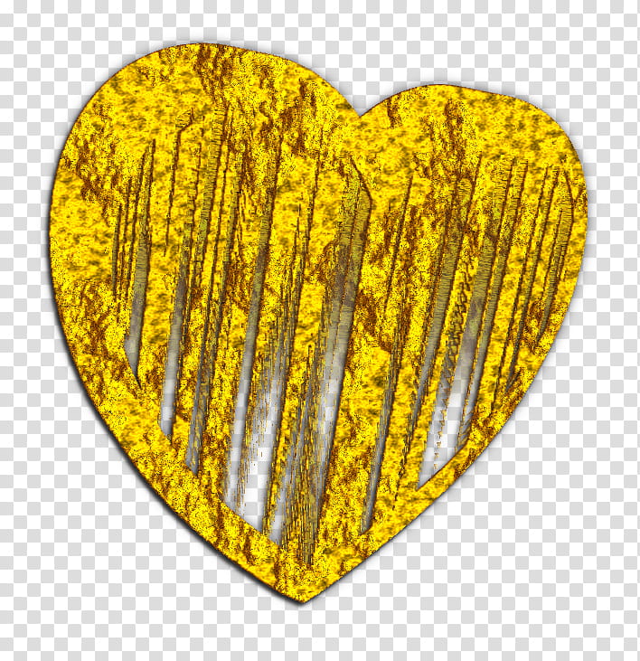 Leaf Heart, Gold, Yellow, Plant, Vegetarian Food, Metal transparent background PNG clipart