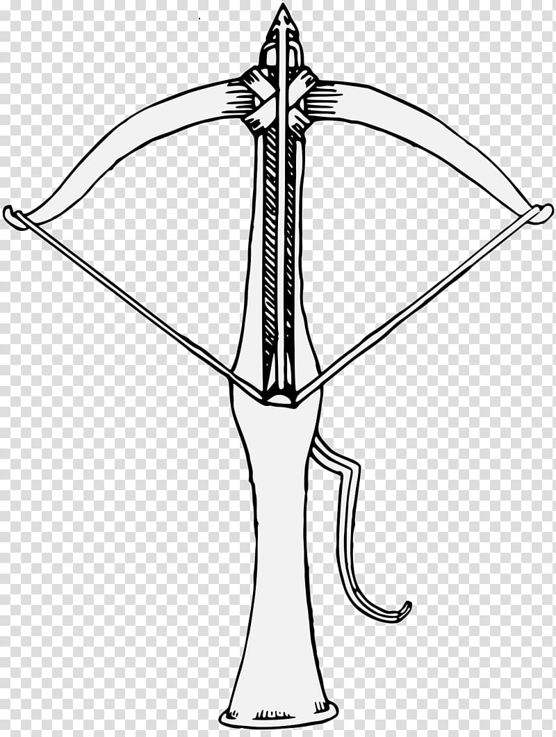 Drawing Line Art, Artist, Crossbow, Ranged Weapon, Black And White
, Structure, Cold Weapon, Area transparent background PNG clipart