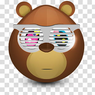 iconos en e ico zip, brown bear head illustration transparent background PNG clipart