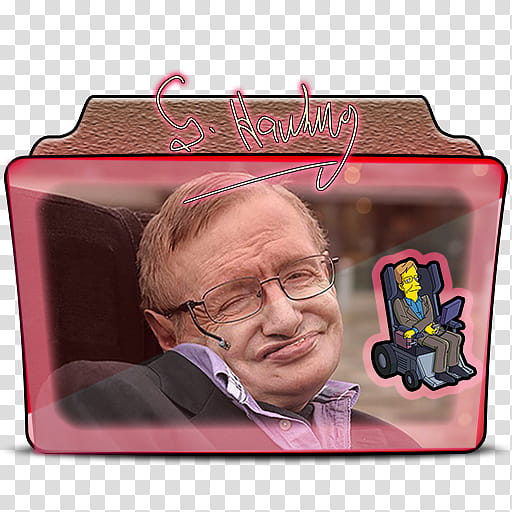 Professor Stephen Hawking Folder Icon transparent background PNG clipart