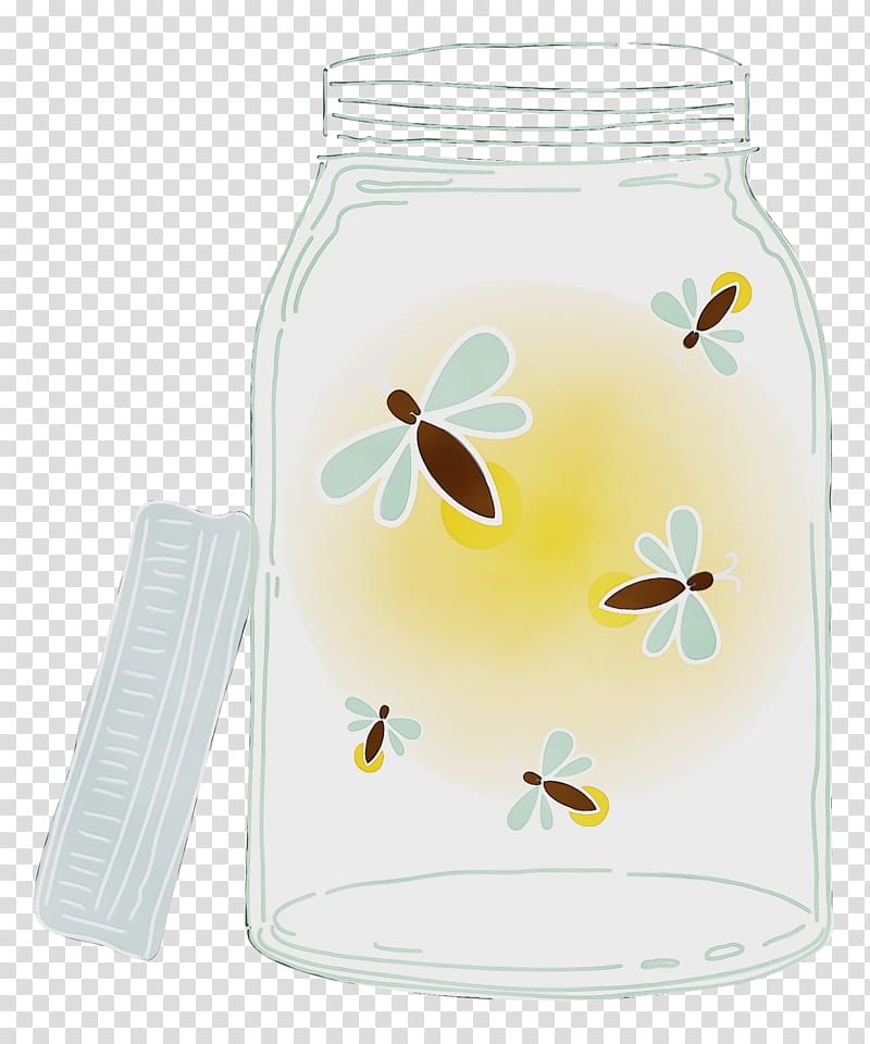 Watercolor Butterfly, Paint, Wet Ink, Yellow, Pollinator, Insect, Mason Jar, Honeybee transparent background PNG clipart
