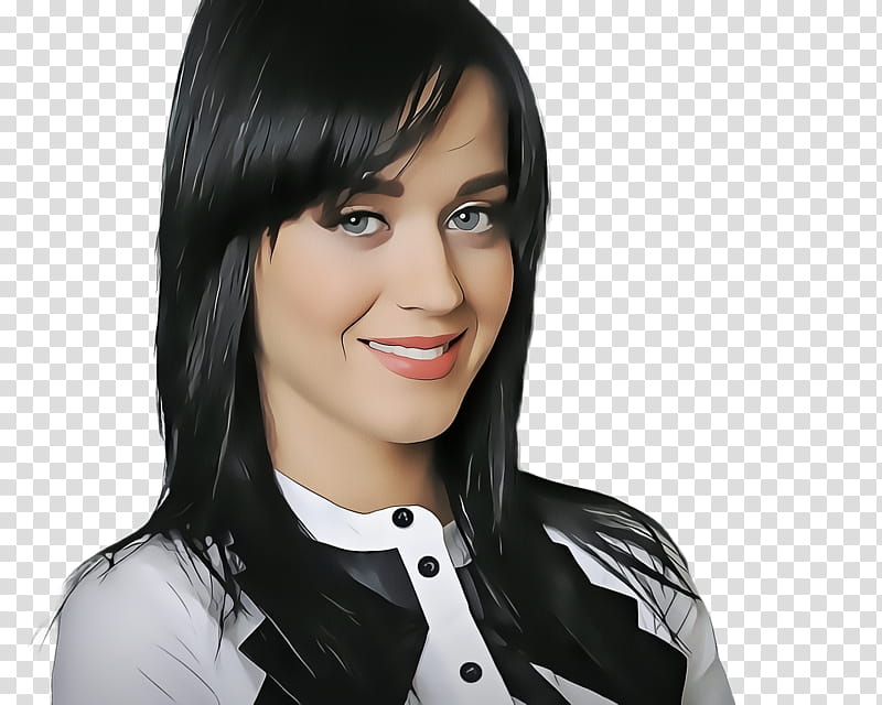 hair face hairstyle black hair eyebrow, Chin, Forehead, Layered Hair, Lip, Long Hair transparent background PNG clipart