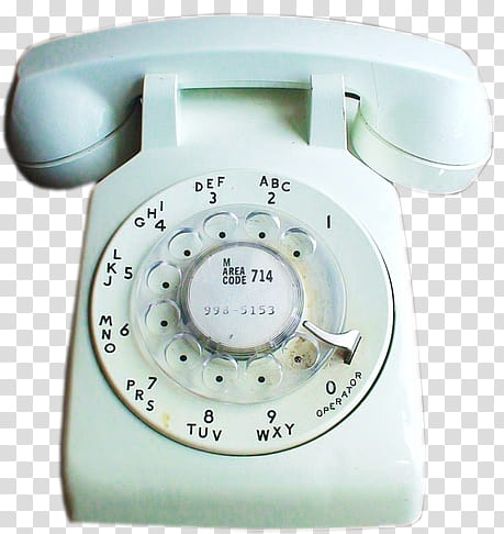 , white rotary telephone transparent background PNG clipart