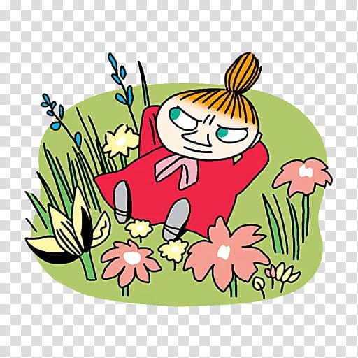 Flower Line Art, Little My, Moomins, Sticker, Character, Telegram, Author, Tove Jansson transparent background PNG clipart