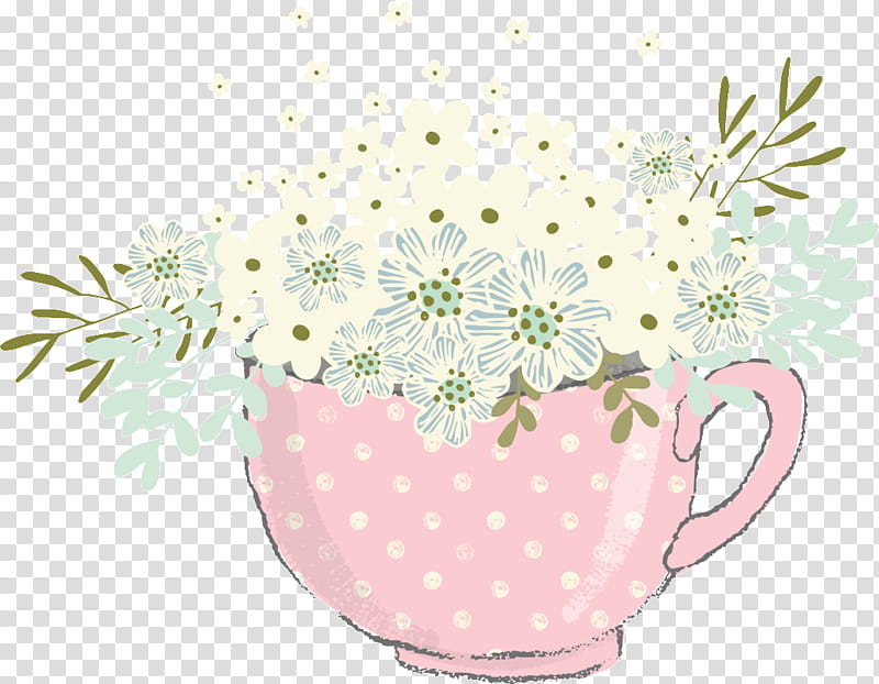 Pink Flowers, Floral Design, Flower Bouquet, Nosegay, Coffee Cup, Petal, Plants, White transparent background PNG clipart
