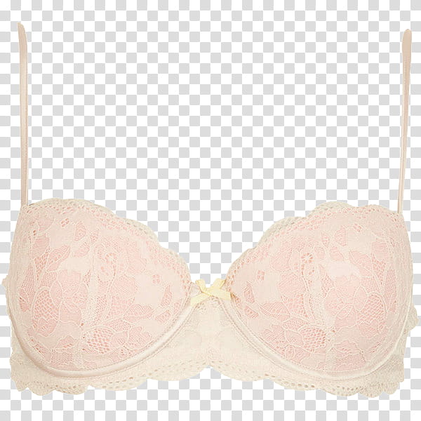 AESTHETIC, beige and pink lace brassiere transparent background