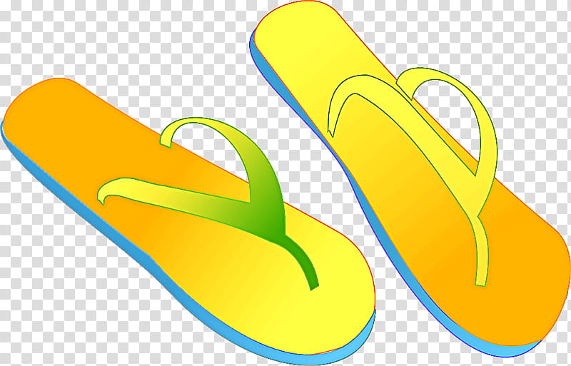 footwear flip-flops yellow shoe, Flipflops, Slipper, Sandal transparent background PNG clipart