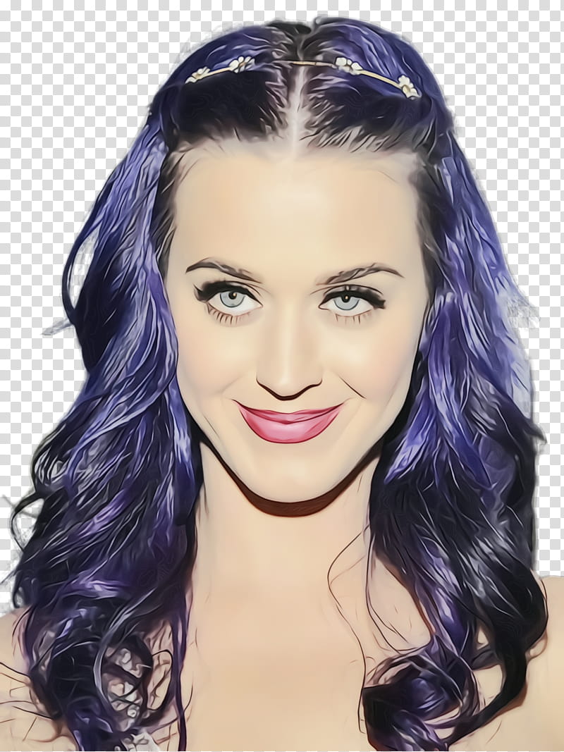 Hair, Watercolor, Paint, Wet Ink, Katy Perry, Celebrity, Wide Awake, Hot n Cold transparent background PNG clipart