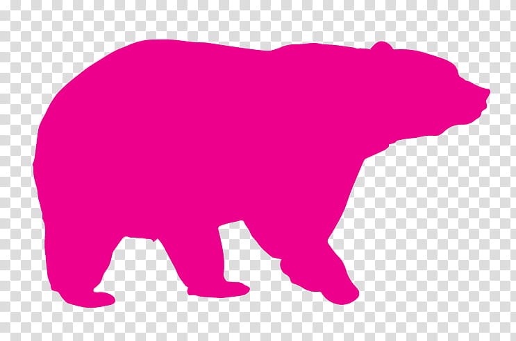 Bear, Silhouette, Brother Bear, Pink, Animal Figure, Magenta, Purple, Elephant transparent background PNG clipart