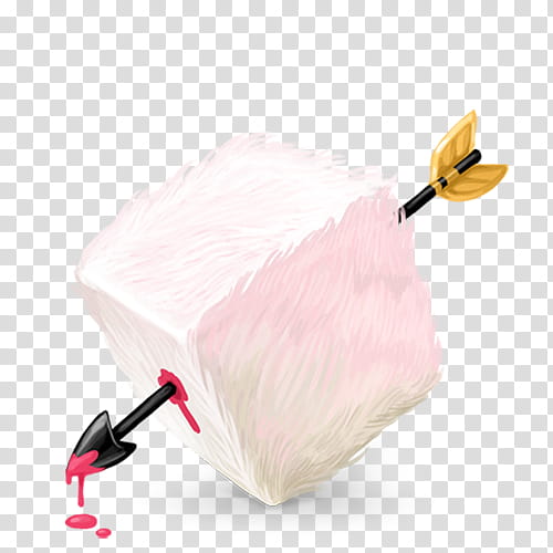 Cute Cubes, arrow in pink fur cube illustration transparent background PNG clipart