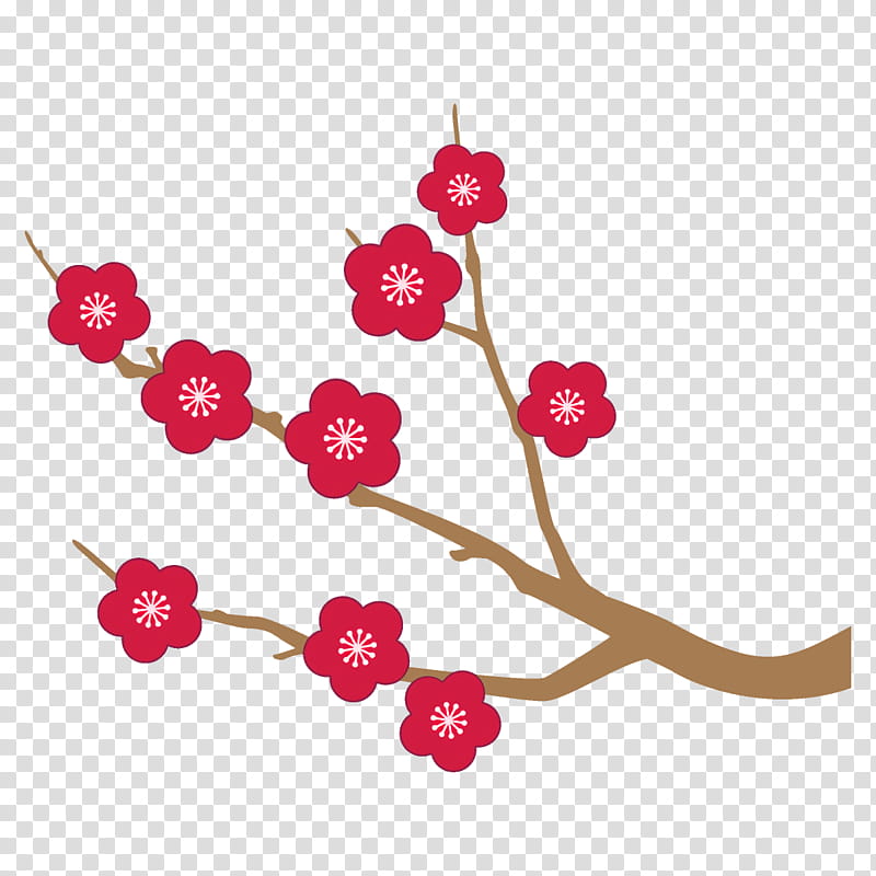 plum branch plum winter flower, Plant, Pink, Twig, Cherry Blossom, Berry, Currant, Fruit transparent background PNG clipart