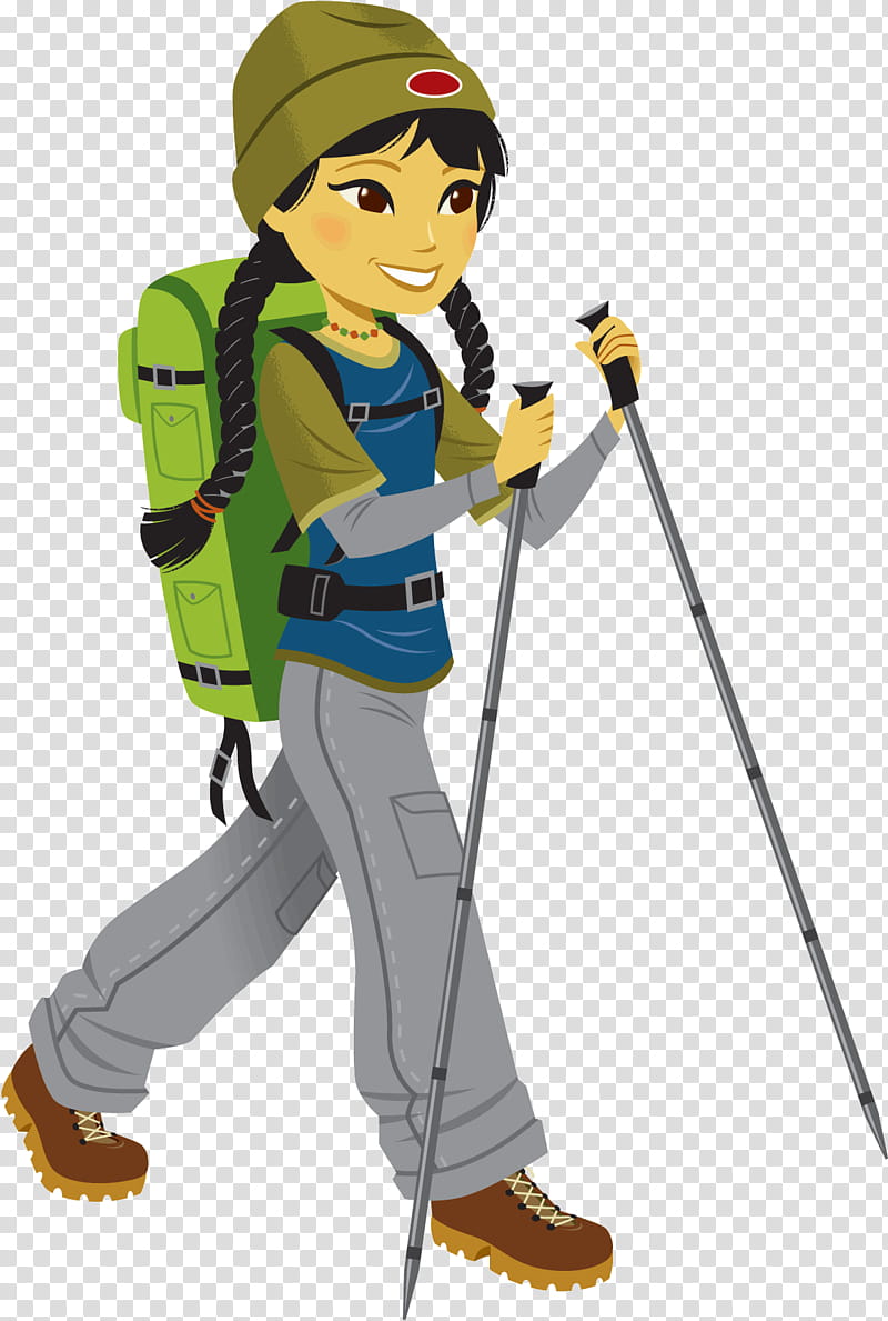 Hiking Skier, Climbing, Mountaineering, Backpacking, Outdoor Recreation, Cartoon, Hiking Poles, Trekking transparent background PNG clipart