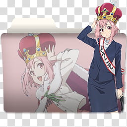Anime Girls Folder Icon Spring  v, Koharu Yoshino transparent background PNG clipart