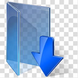 Blue Vista Icons Windows , s, blue folder with down arrow icon transparent background PNG clipart