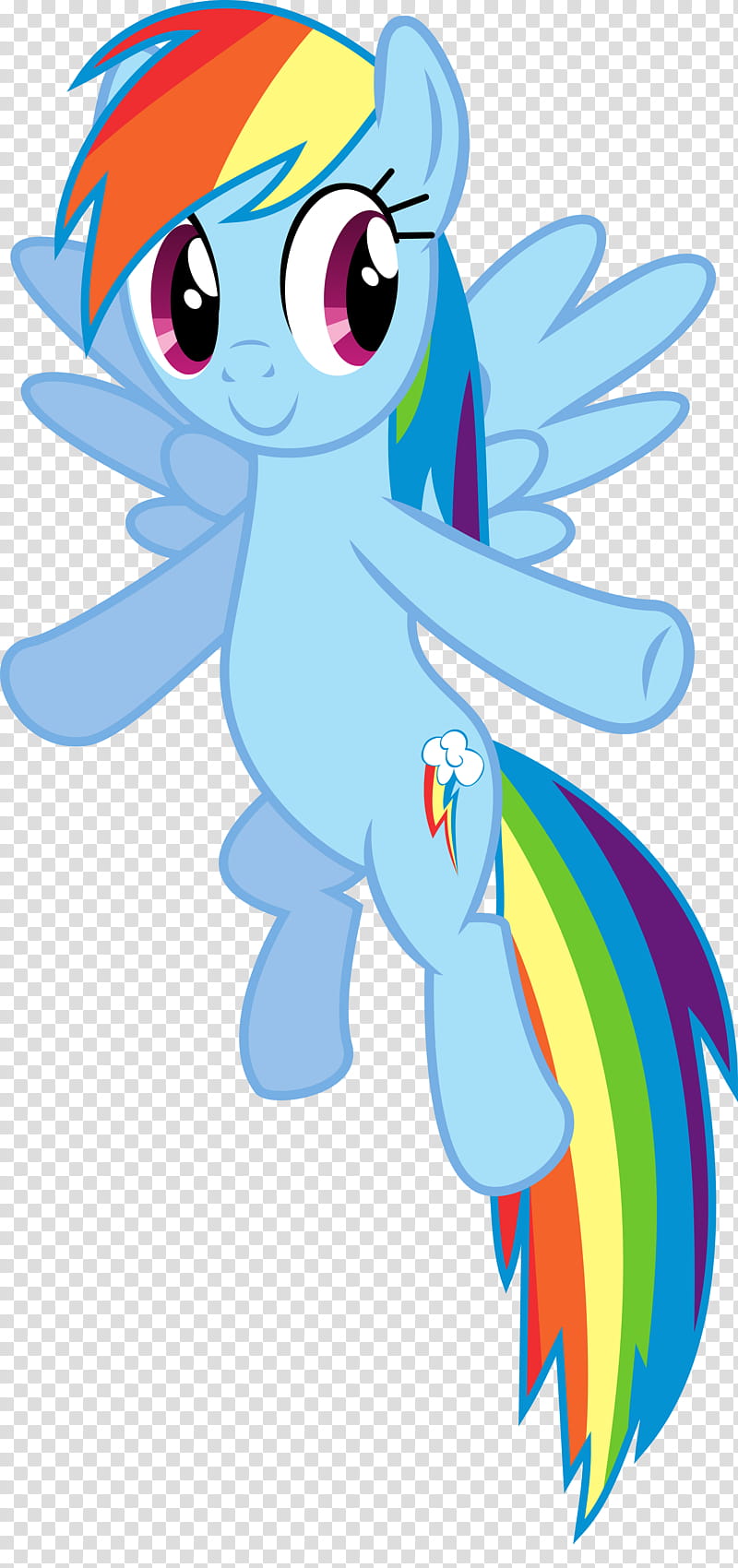 Flying Rainbow Dash, illustration of blue My Little Pony transparent background PNG clipart