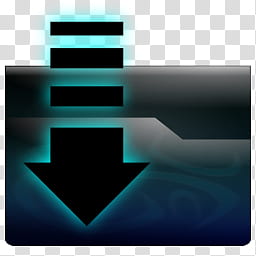 Black Pearl Dock Icons Set, BP Folder Aqua transparent background PNG clipart