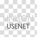 Gill Sans Text Dock Icons, Unison, gray and white Unison Usenet logo transparent background PNG clipart