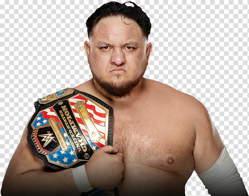 WWE Samoa Joe United States Champion transparent background PNG clipart