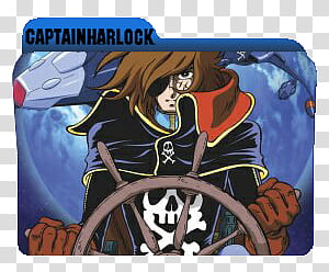 Captain Harlock anime folder icon  , Captain Harlock Folder transparent background PNG clipart