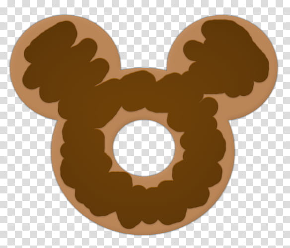 brown donut drawing transparent background PNG clipart