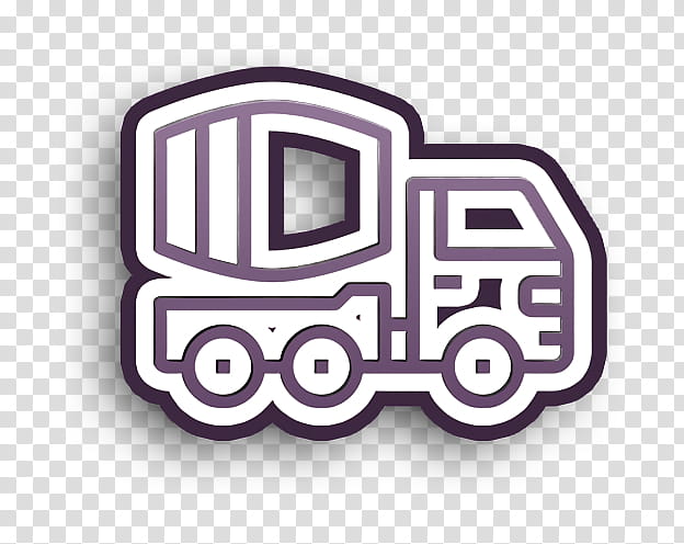 Car icon Truck icon Concrete mixer icon, Logo, Text, Line, Vehicle, Symbol, Sticker transparent background PNG clipart