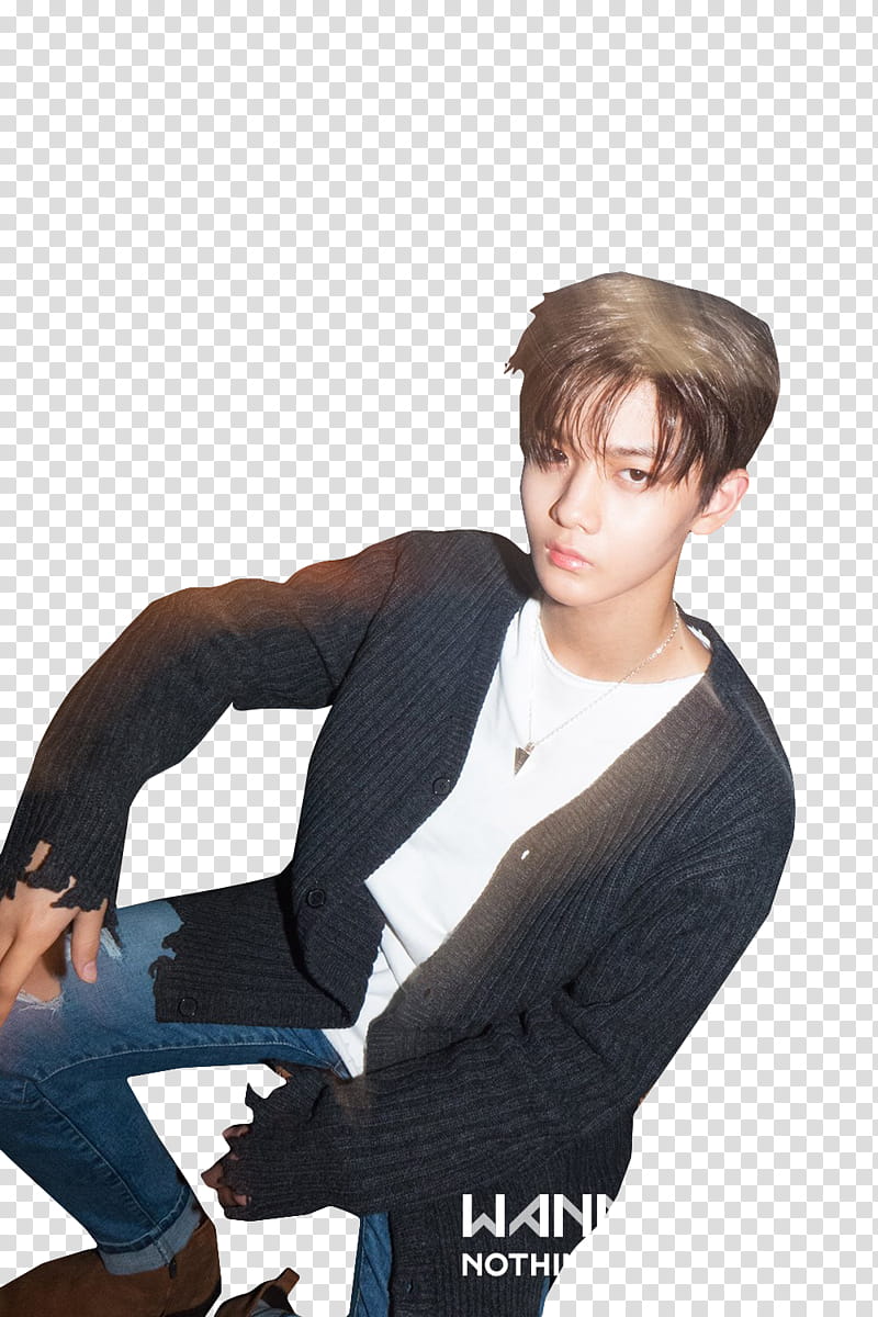 WANNA ONE NOTHING WITHOUT YOU, Wanna One member kneeling transparent background PNG clipart