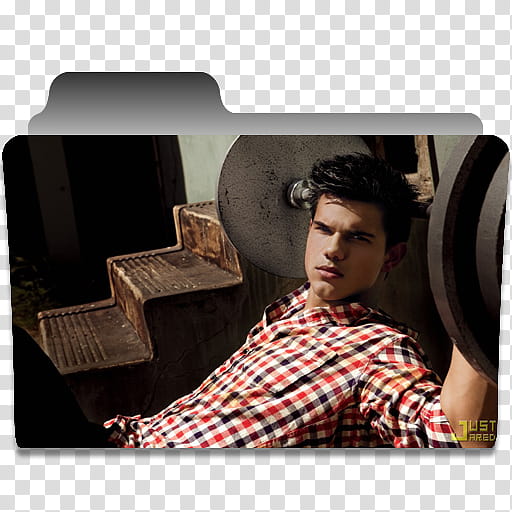 Taylor Lautner , man in dress shirt lying on bench with head and hand on barbel transparent background PNG clipart