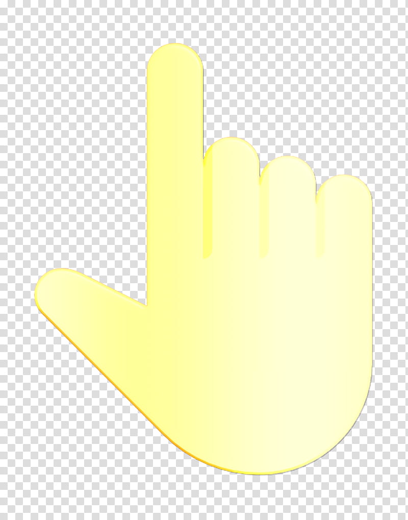 Selection and Cursors icon Finger icon Select icon, Hand, Yellow, Gesture, Thumb, Symbol transparent background PNG clipart