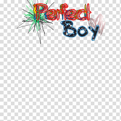 texts, Perfect Boy illustration transparent background PNG clipart