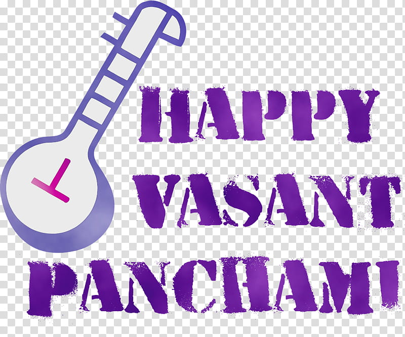 Guitar, Vasant Panchami, Happy Vasant Panchami, Watercolor, Paint, Wet Ink, Violet, Purple transparent background PNG clipart