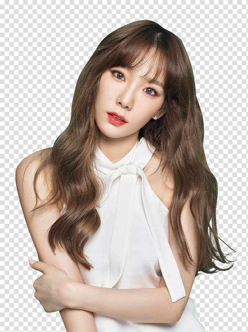 TAEYEON , woman wearing white sleeveless dress transparent background PNG clipart