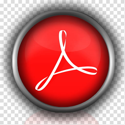 Round Glossy Adobe Icons V Acrobat Transparent Background Png